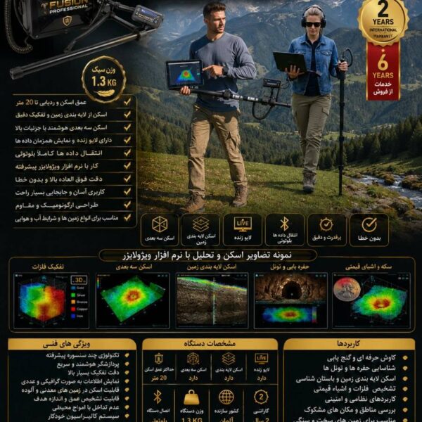 دستگاه فلزیاب و اسکنر سه‌بعدی زمین OKM Fusion